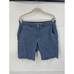 Johnnie O Tencel Cotton Shorts Men 32 Blue Beach Coastal Summer Golf Pickleball